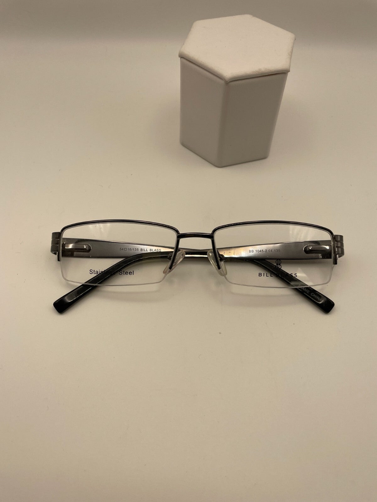 Bill Blass Brand BB 1045-2 Model 54 Eye Matte Gunmetal NEW