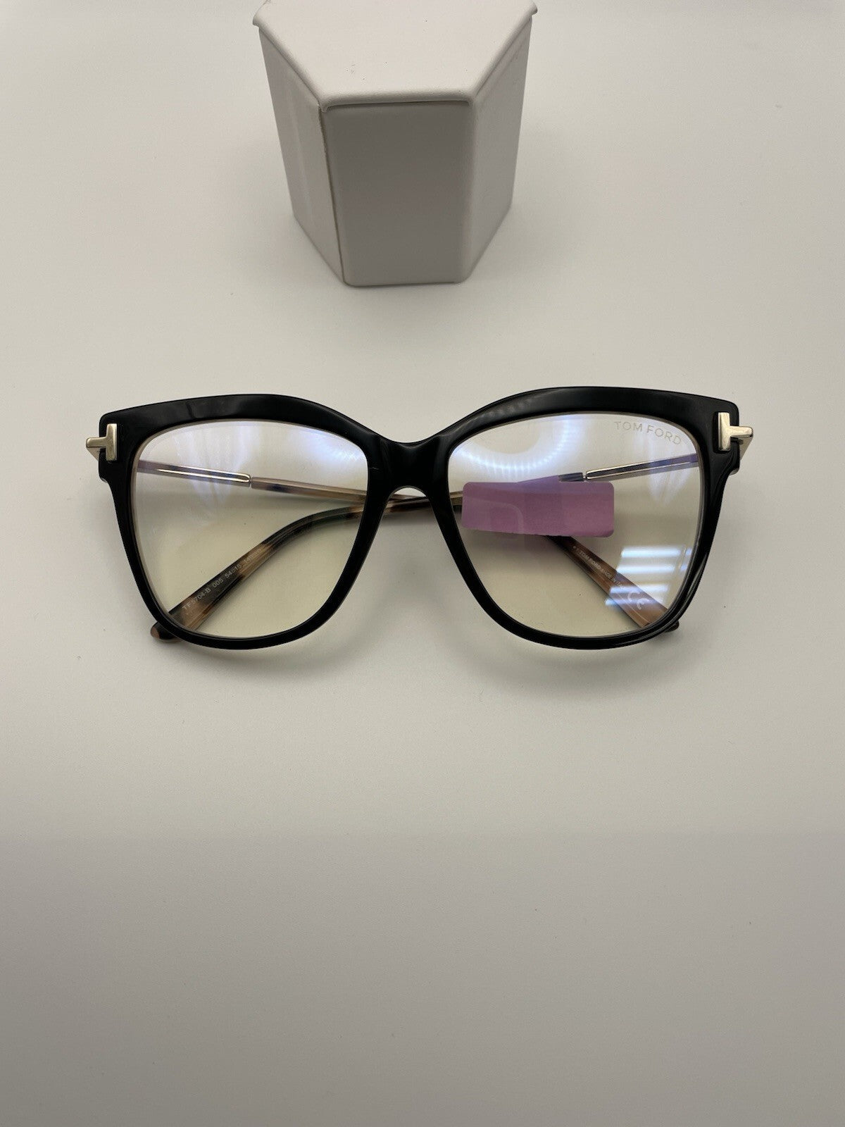 TOM FORD Brand TF 5704-B Model 54 Eye Black with Pink Havana NEW