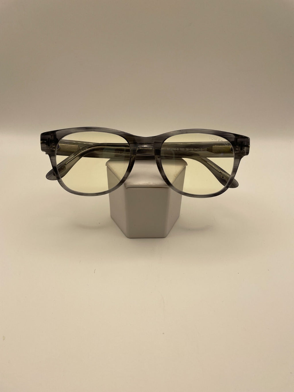 TOM FORD Brand TF5898-B Model 52 Eye Striped Grey Havana NEW