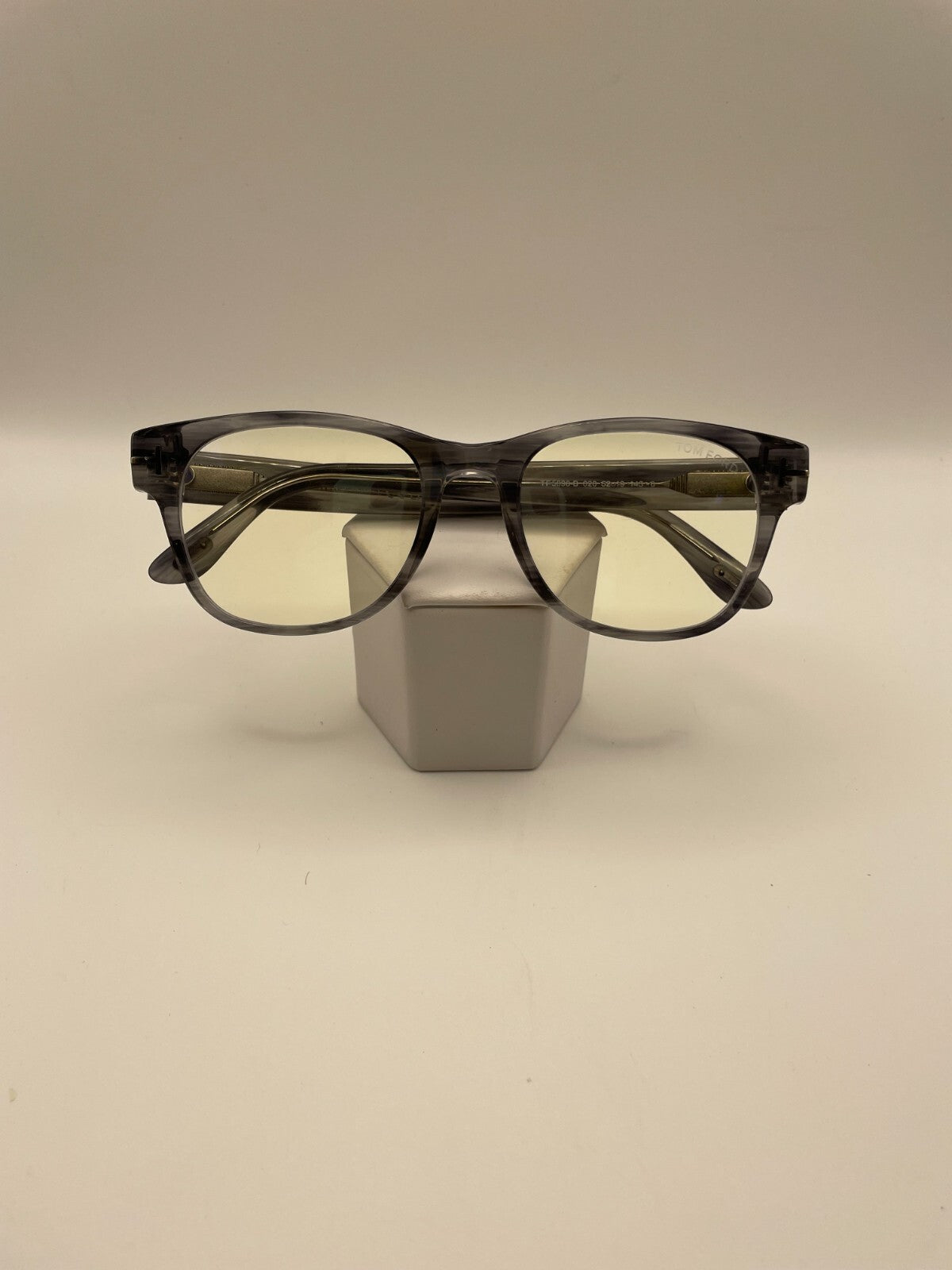 TOM FORD Brand TF5898-B Model 52 Eye Striped Grey Havana NEW