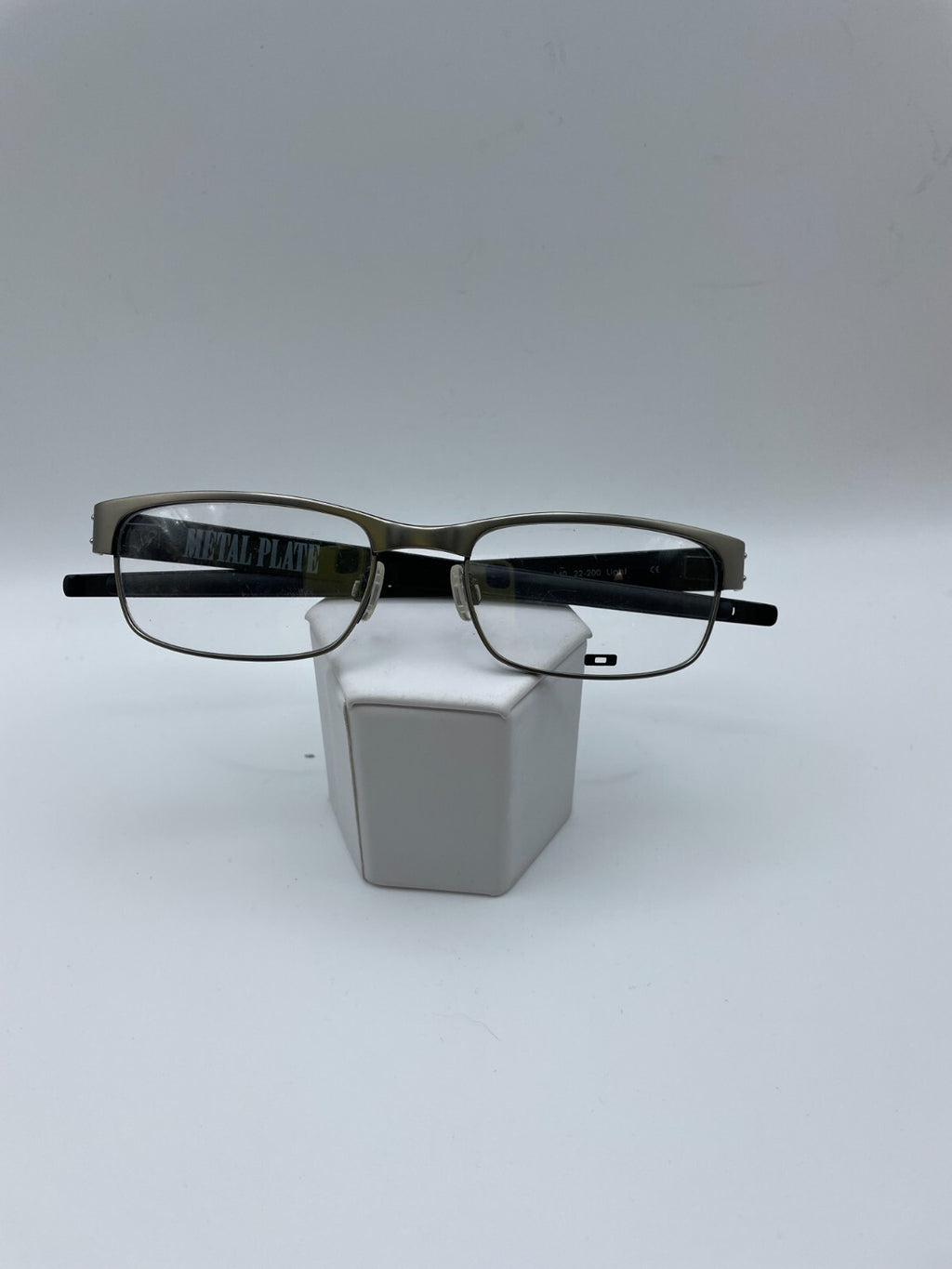 Oakley Brand Metal Plate 22-200 Model 53 Eye Brushed Crome NEW