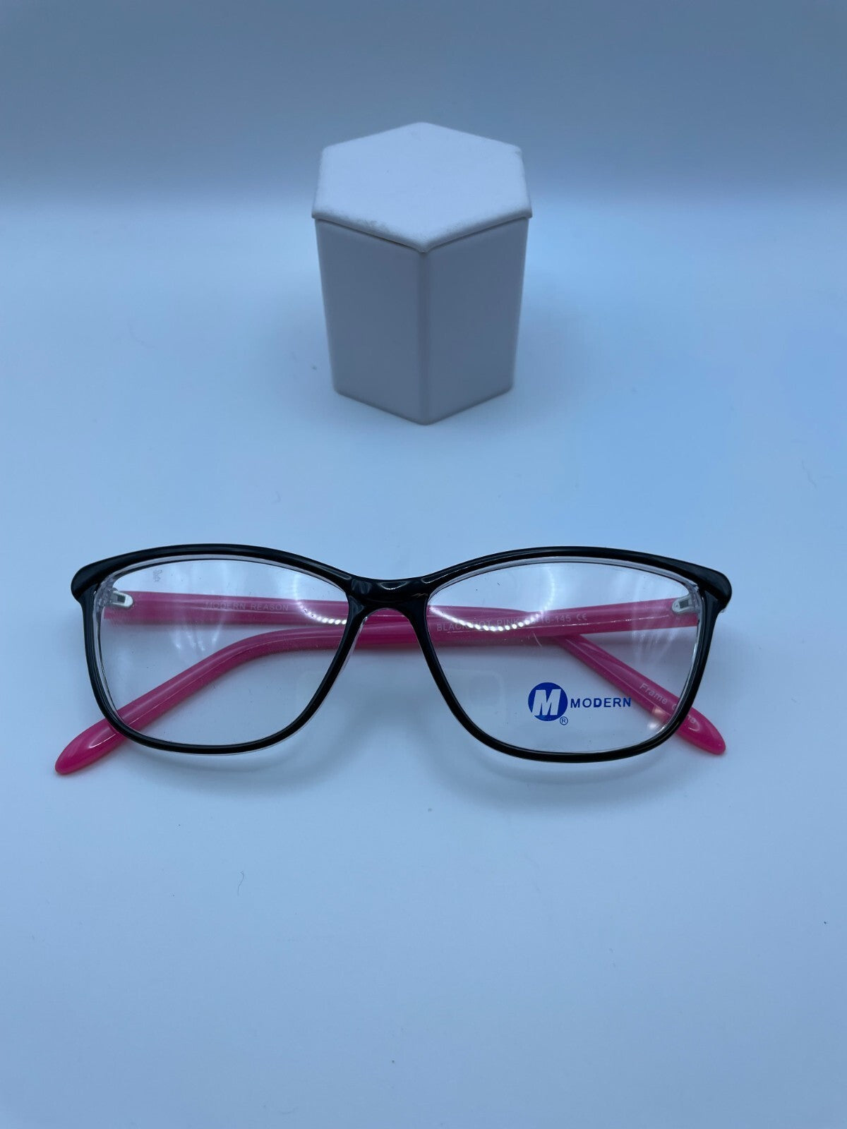 Modern Optical Brand Reason Model 58 Eye Black/Pink NEW