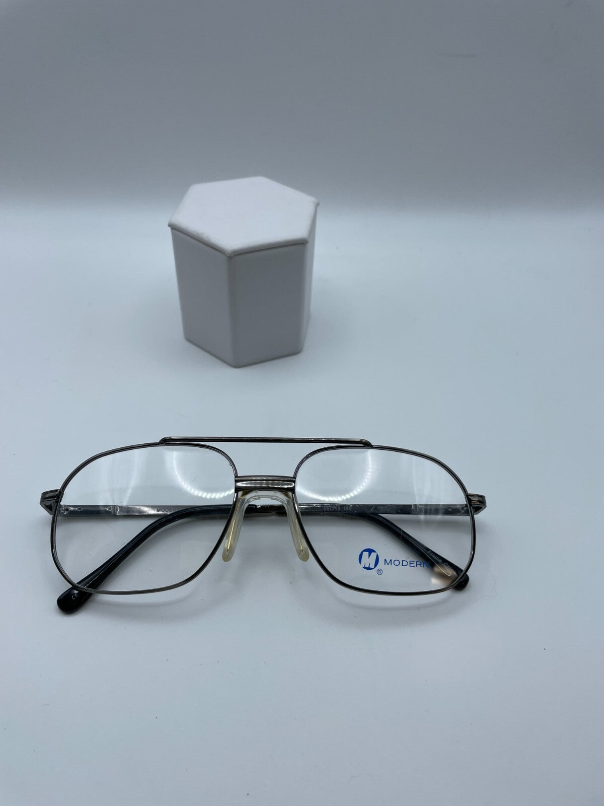 Modern Optical Brand Kevin Model 56 Eye Antique Silver NEW