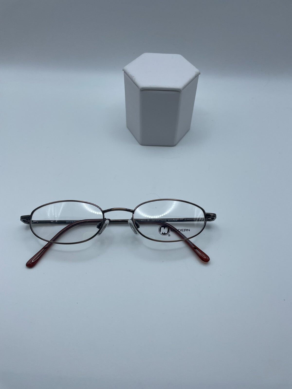 Modern Optical Brand Finale Model 48 Eye Antique Brown NEW