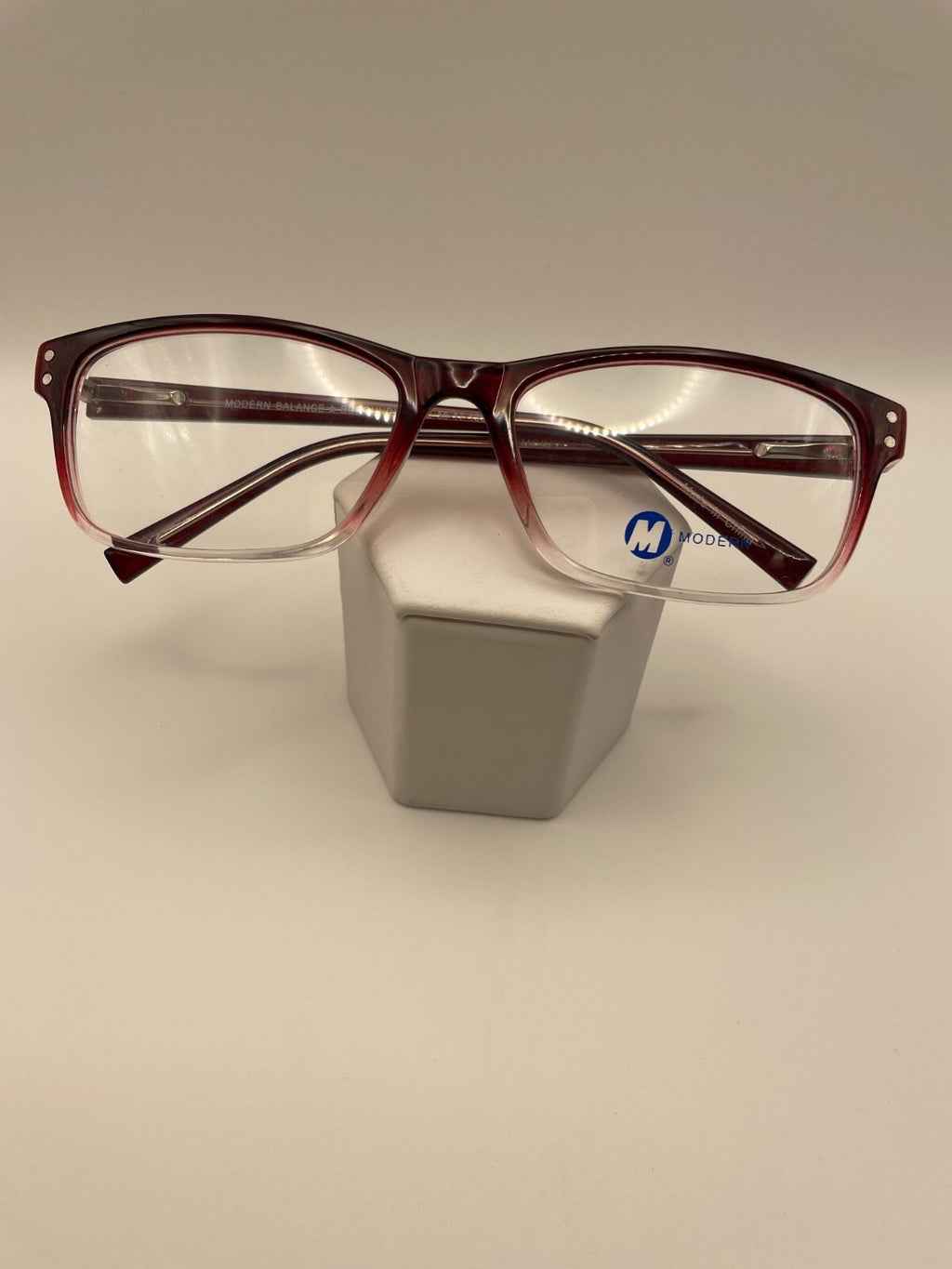 Modern Optical Brand Balance Model 56 Eye Burgundy Fade NEW