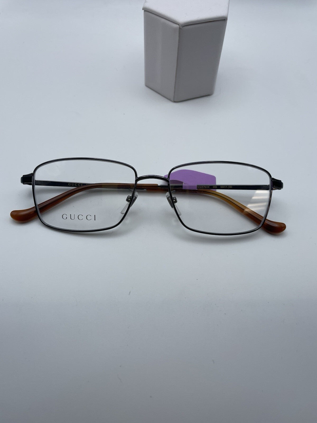 Gucci Brand GG0576OK Model 56 Eye Gun Metal NEW