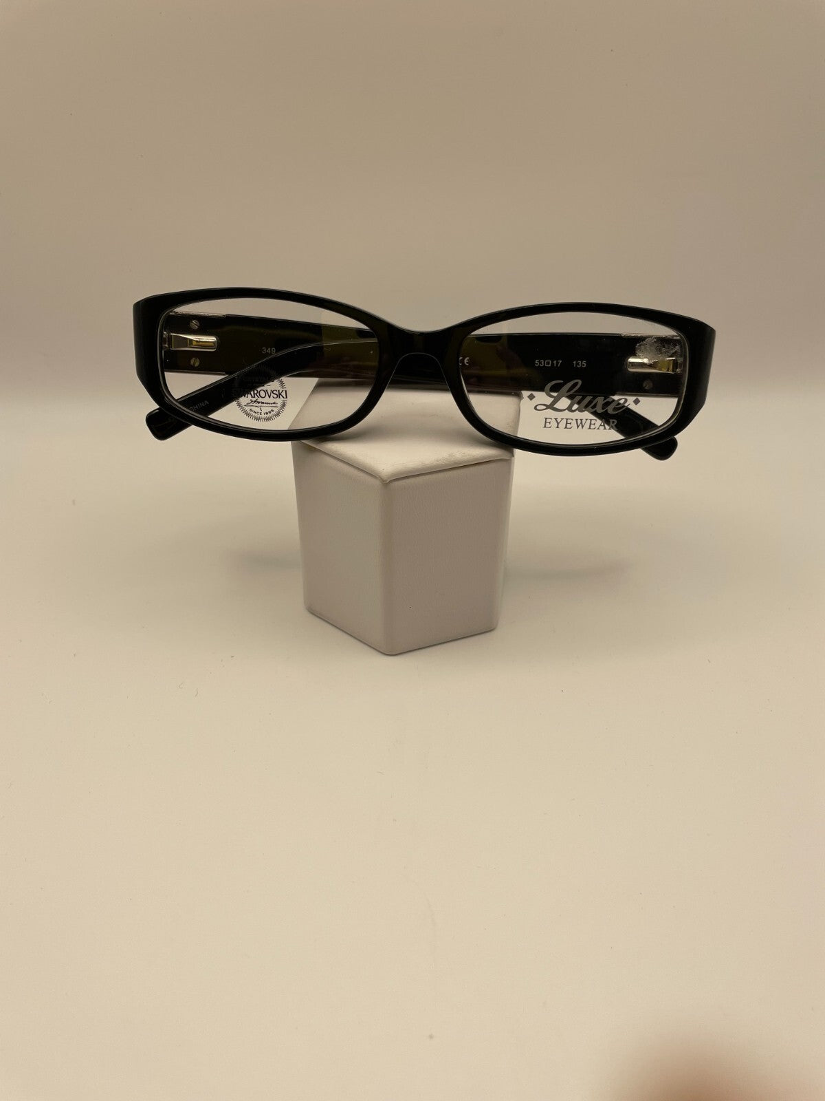 Luxe Eyewear Brand 349 Model 53 Eye Black NEW