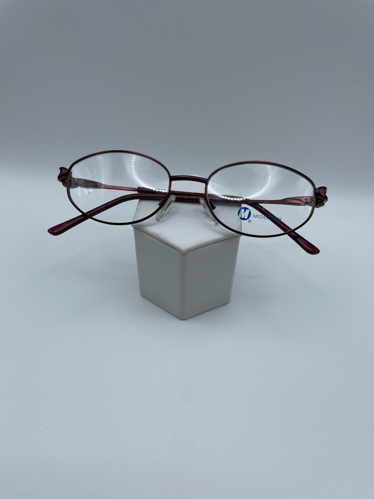 Modern Optical Brand Nella Model 52 Eye Matte Burgundy NEW