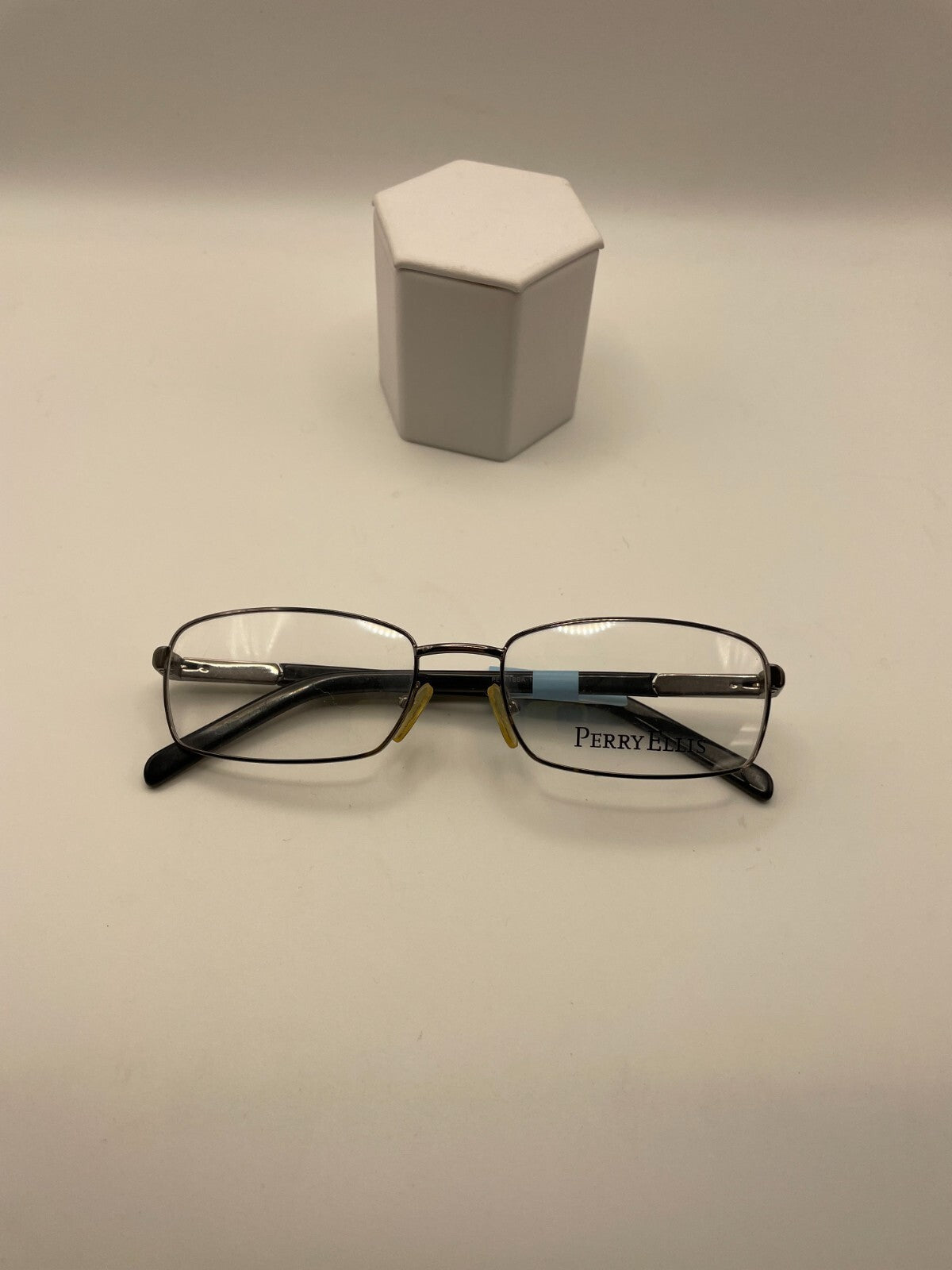 Perry Ellis Brand PE 1166A-1 Model 55 Eye Gun Metal NEW