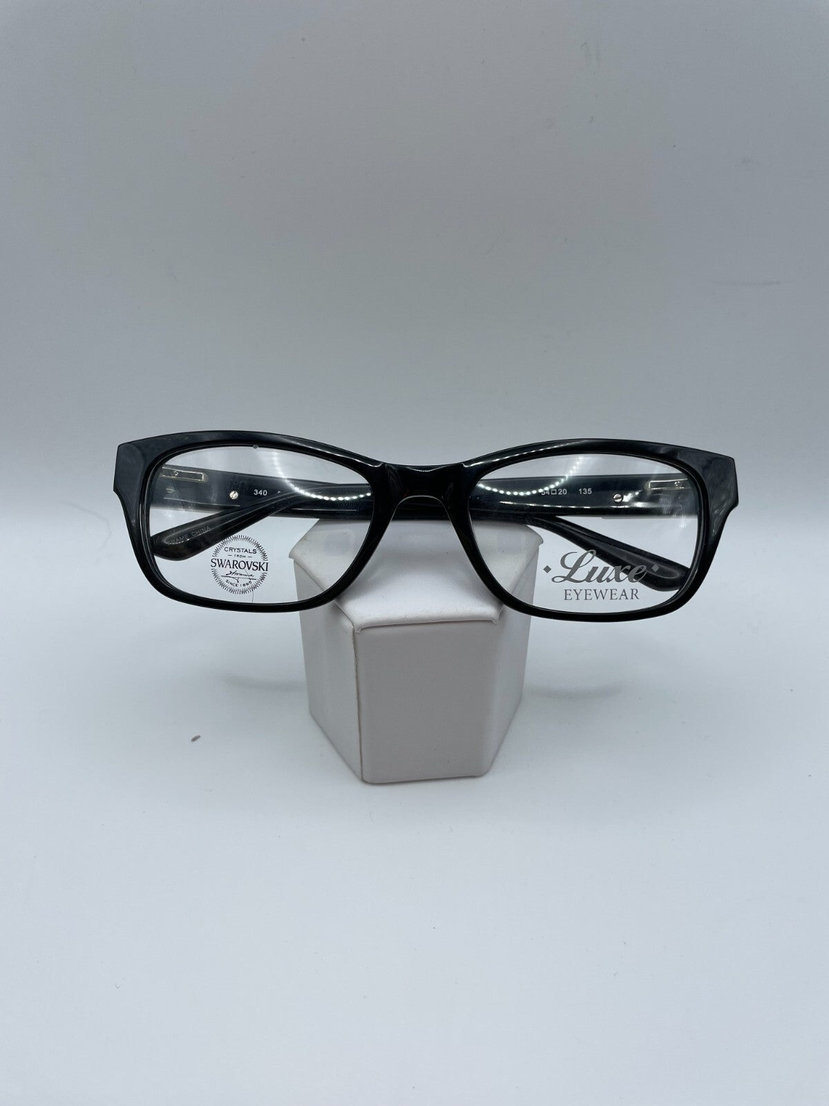 Luxe Eyewear Brand 340 Model 52 Eye Black NEW