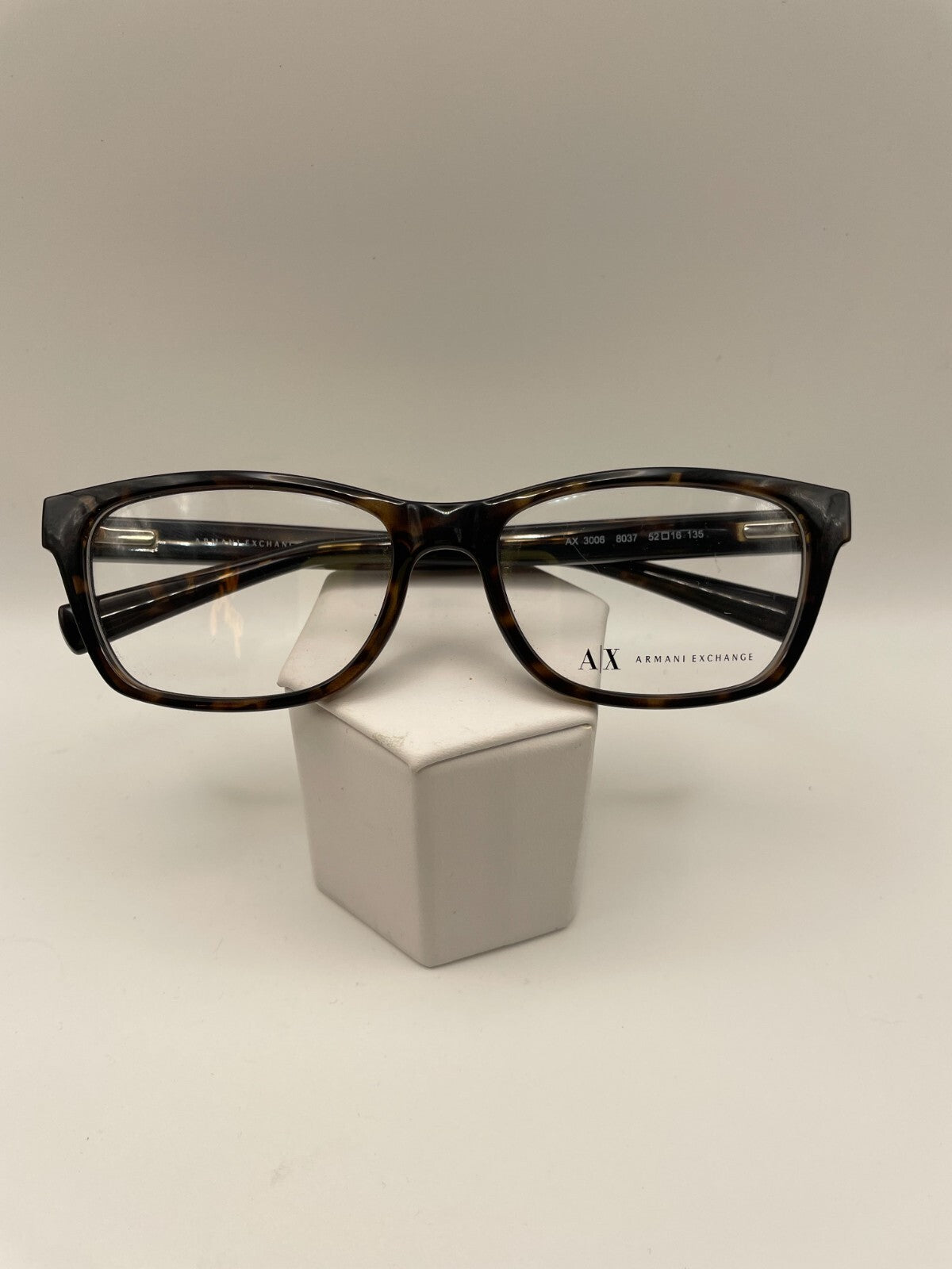Armani Exchange Brand AX 3006 Model 52 Eye Tortoise NEW