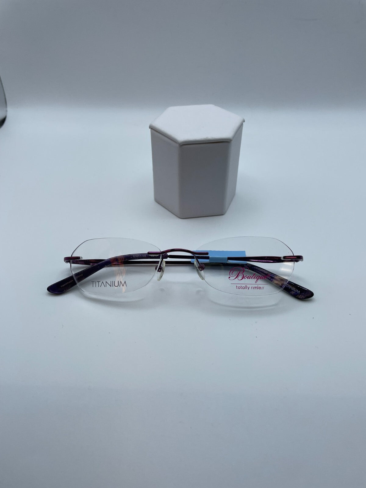 Boutique Totally Rimless Titanium Brand TR-224 Model 51 Eye Amethyst NEW