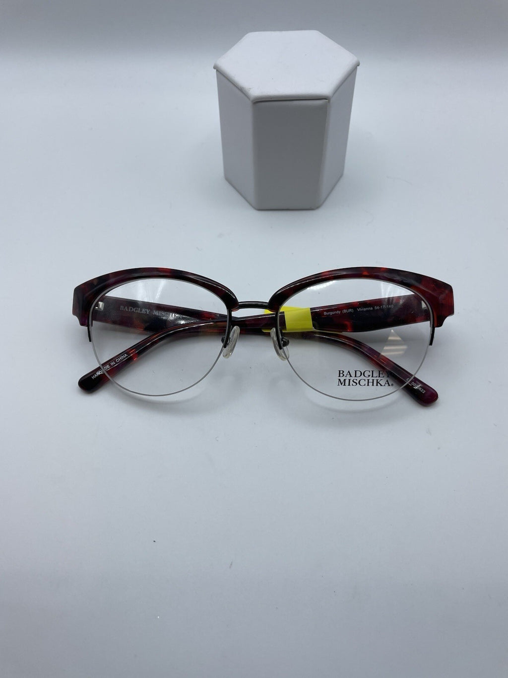 Badgley Mischka Brand Vivianna Model 54 Eye Burgundy NEW