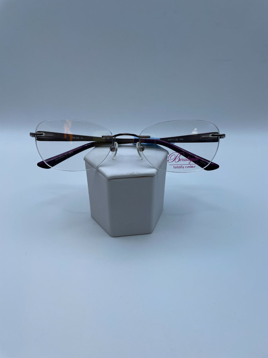 Boutique Totally Rimless Brand TR-236 Model 54 Eye Purple/Pink NEW