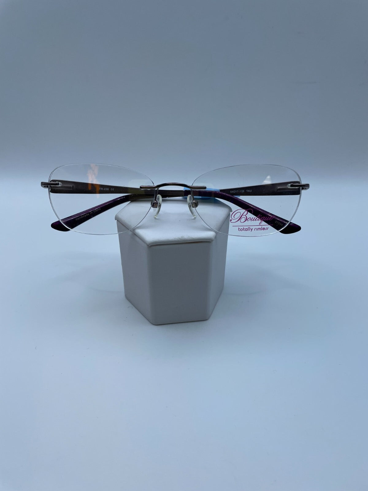 Boutique Totally Rimless Brand TR-236 Model 54 Eye Purple/Pink NEW
