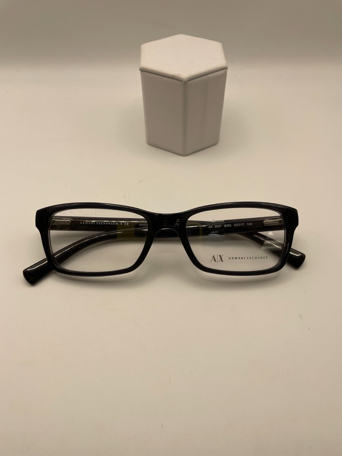 Armani Exchange Brand AX 3007 Model 53 Eye Black NEW