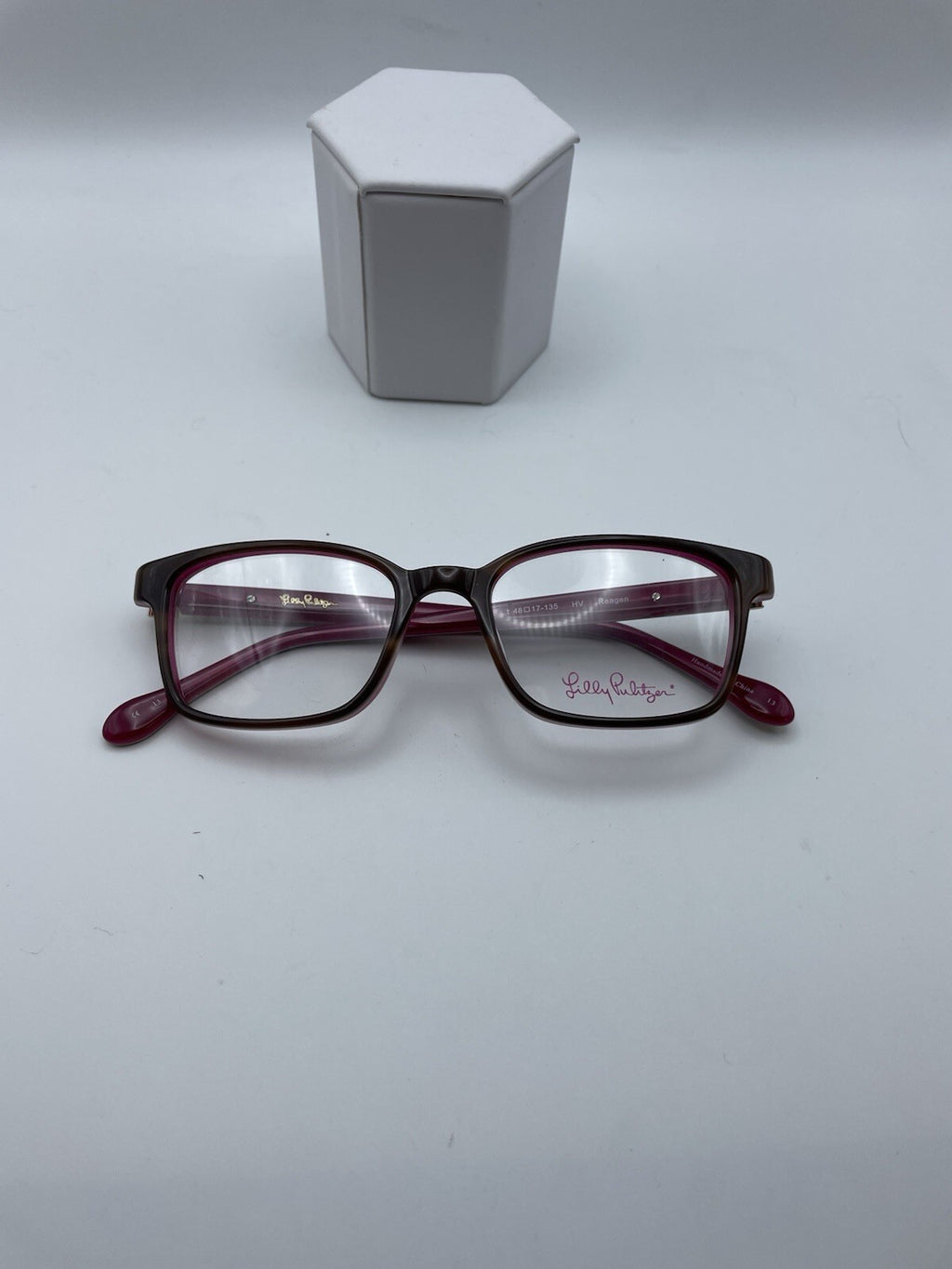 Lily Pulitzer Brand Reagen Model 48 Eye Havana Fuchsia NEW
