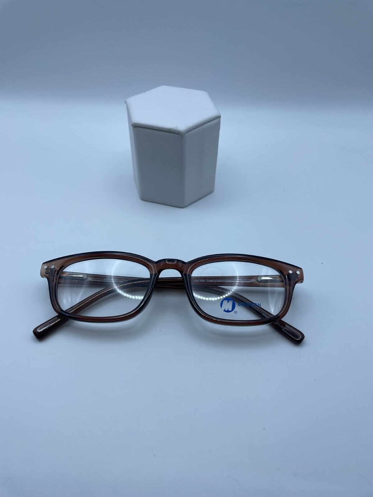 Modern Optical Brand Falcon Model 47 Eye Brown NEW
