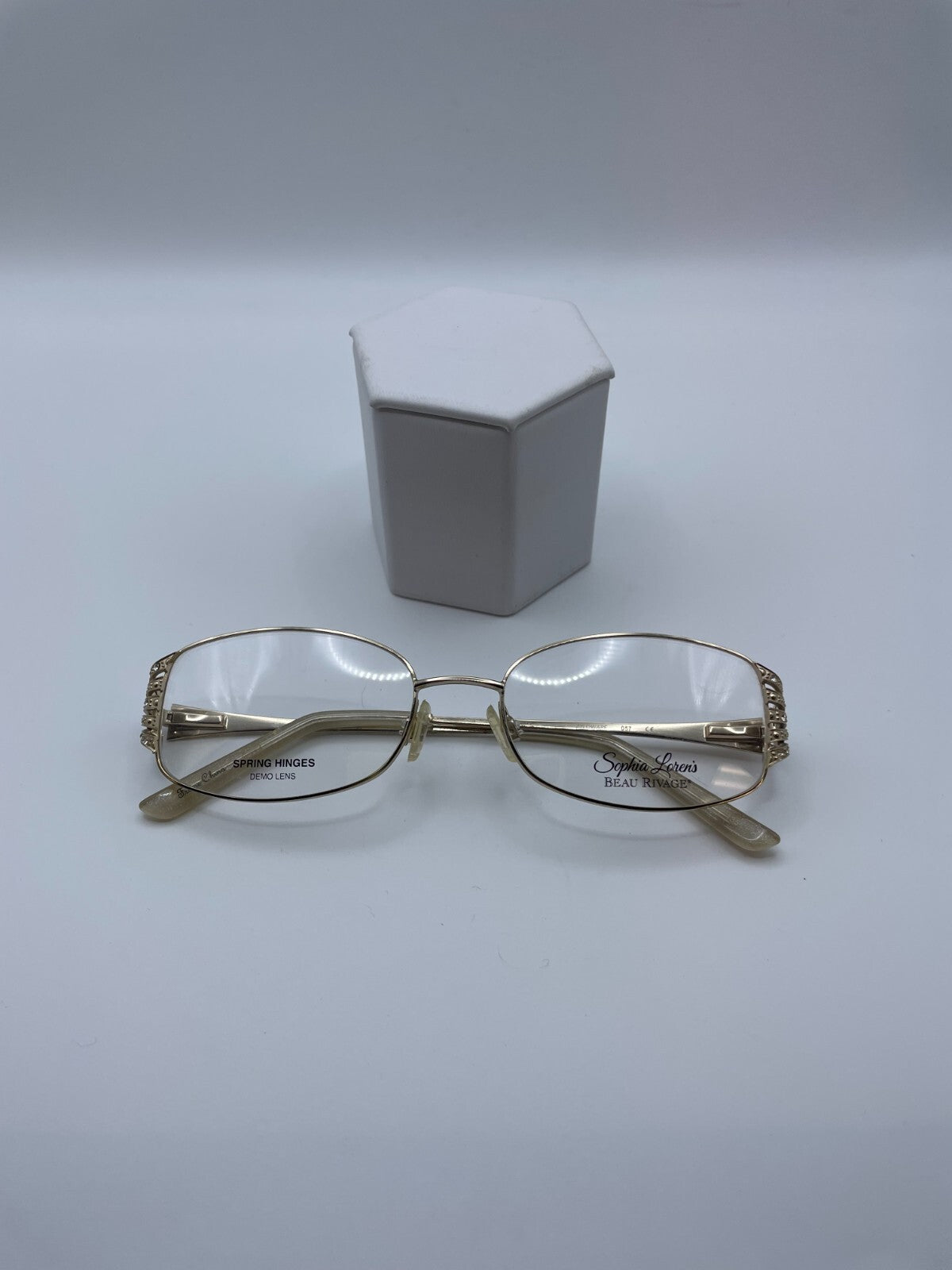 Sophia Loren's Beau Rivage Brand Zyloware Model 53 Eye Gold NEW