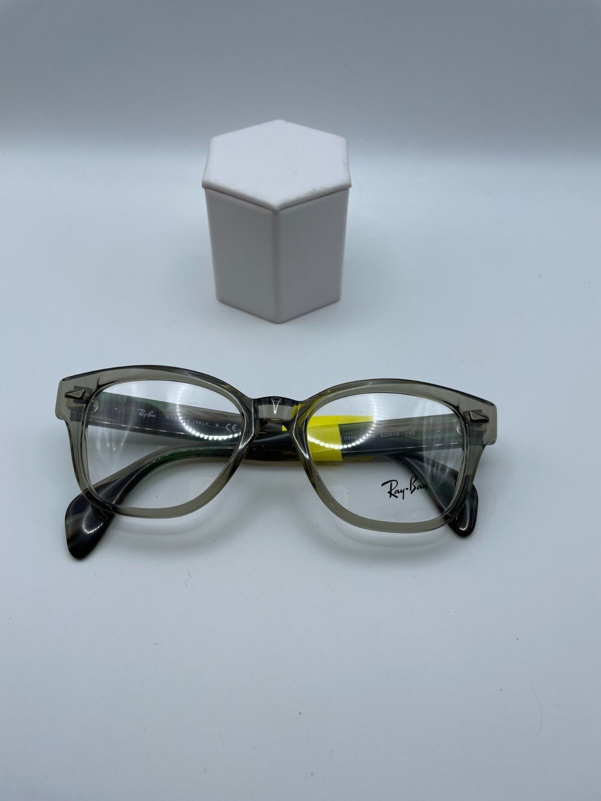 Ray-Ban Brand RB 0880 Model 52 Eye Transparent Green NEW