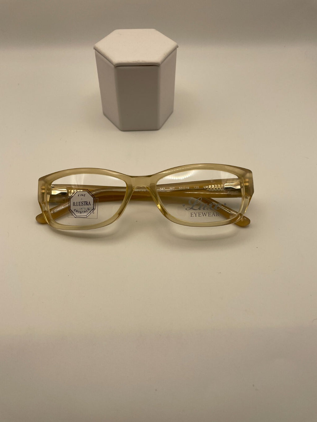 Luxe Eyewear Brand 347 Model 53 Eye Beige NEW