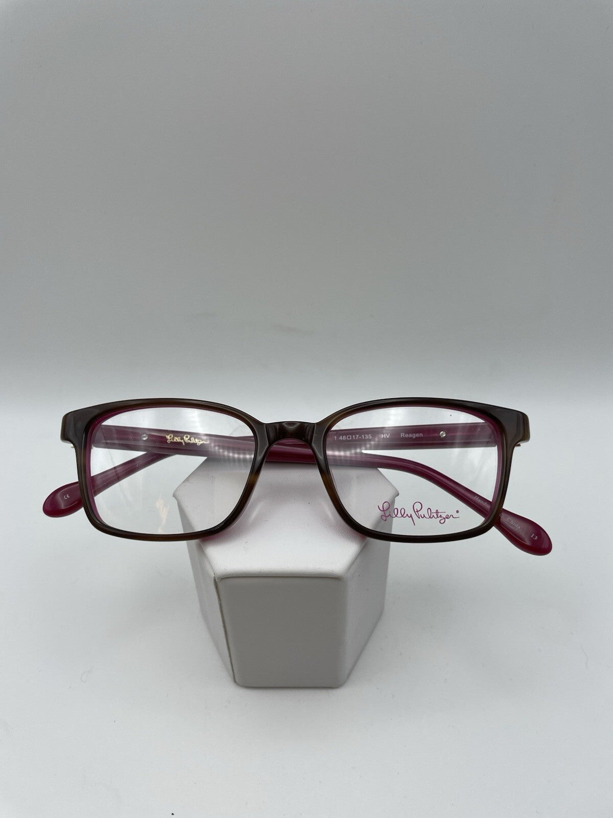 Lily Pulitzer Brand Reagen Model 48 Eye Havana Fuchsia NEW