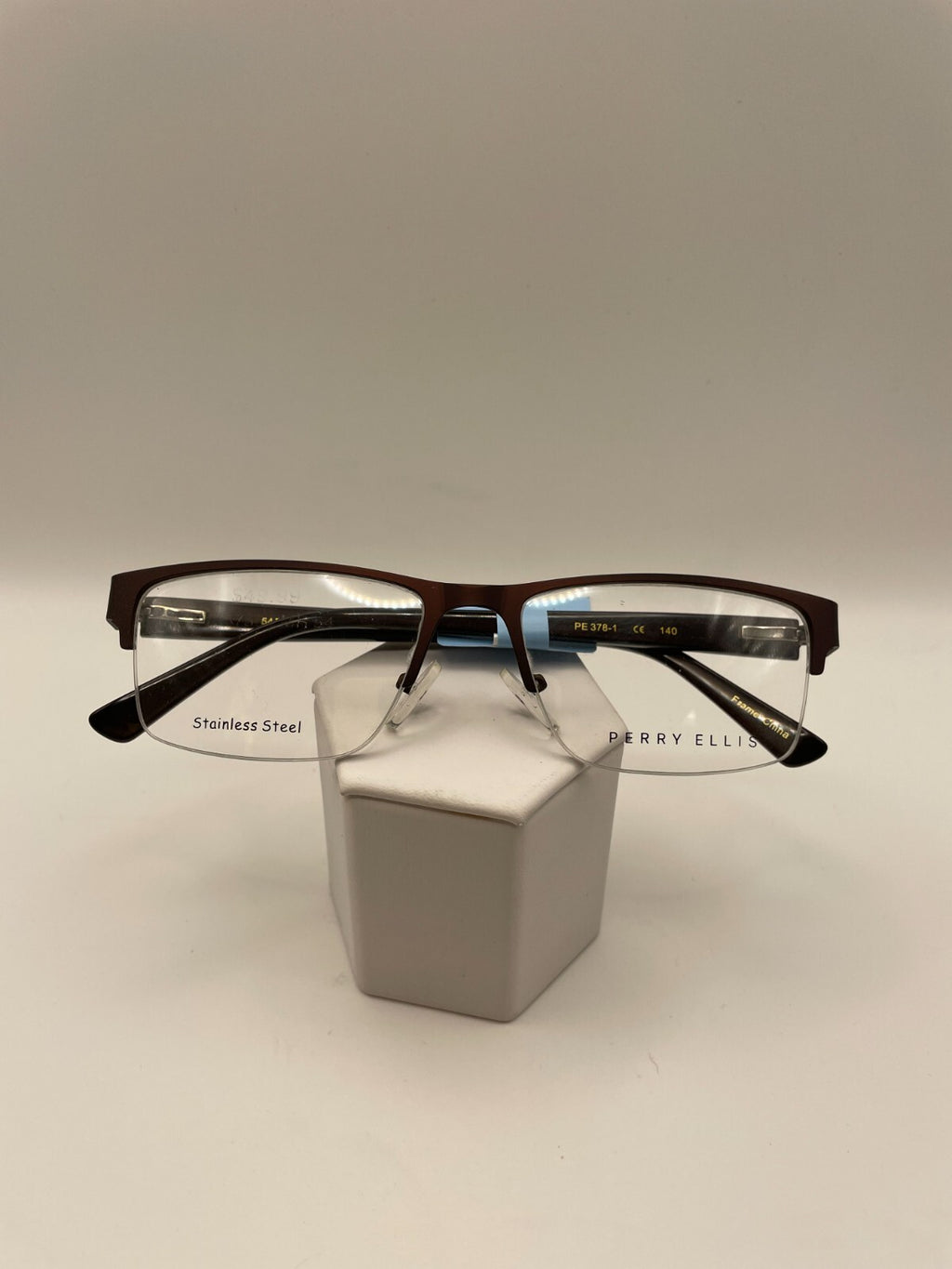 Perry Ellis Brand PE 378-1 Model 54 Eye Brown NEW