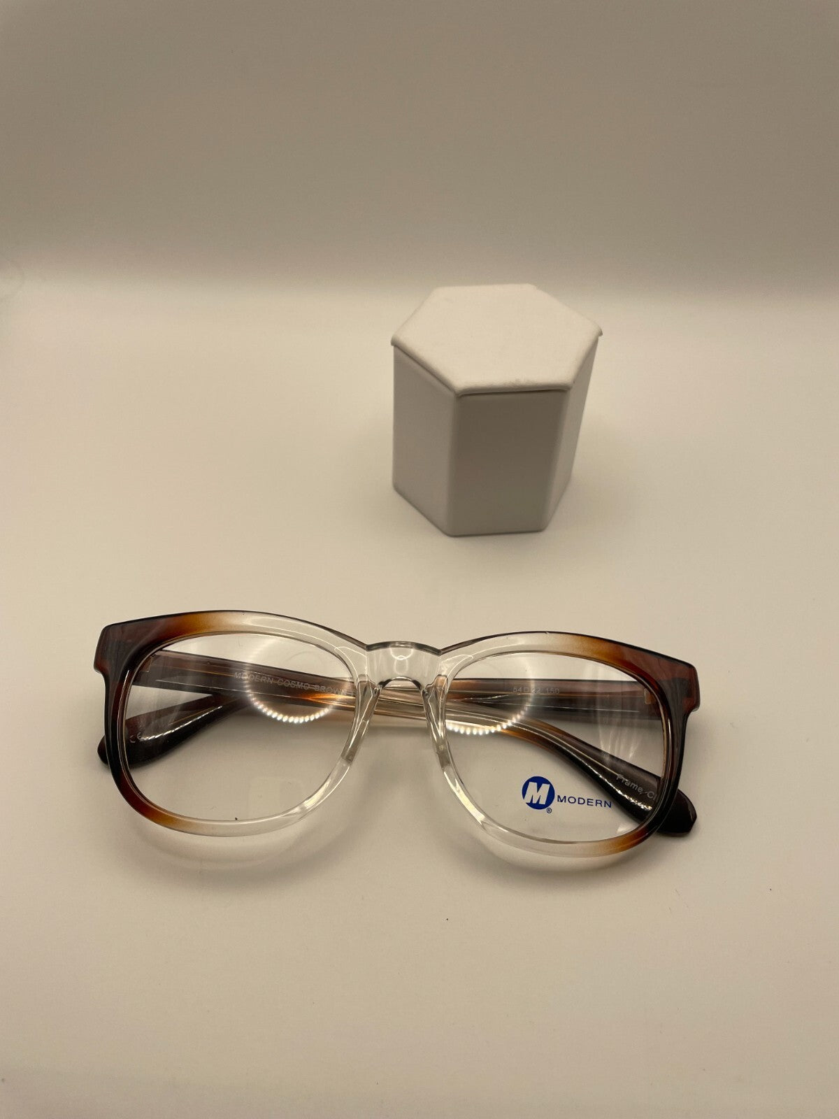 Modern Optical Brand Cosmo Model 54 Eye Brown Fade NEW