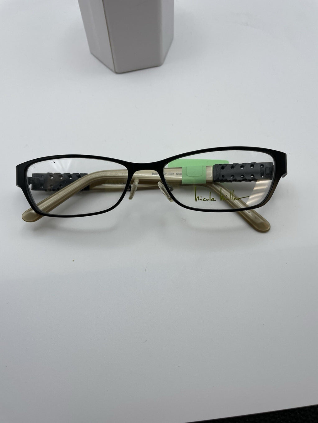 Nicole Miller Brand Barclay Model 53 Eye Black NEW