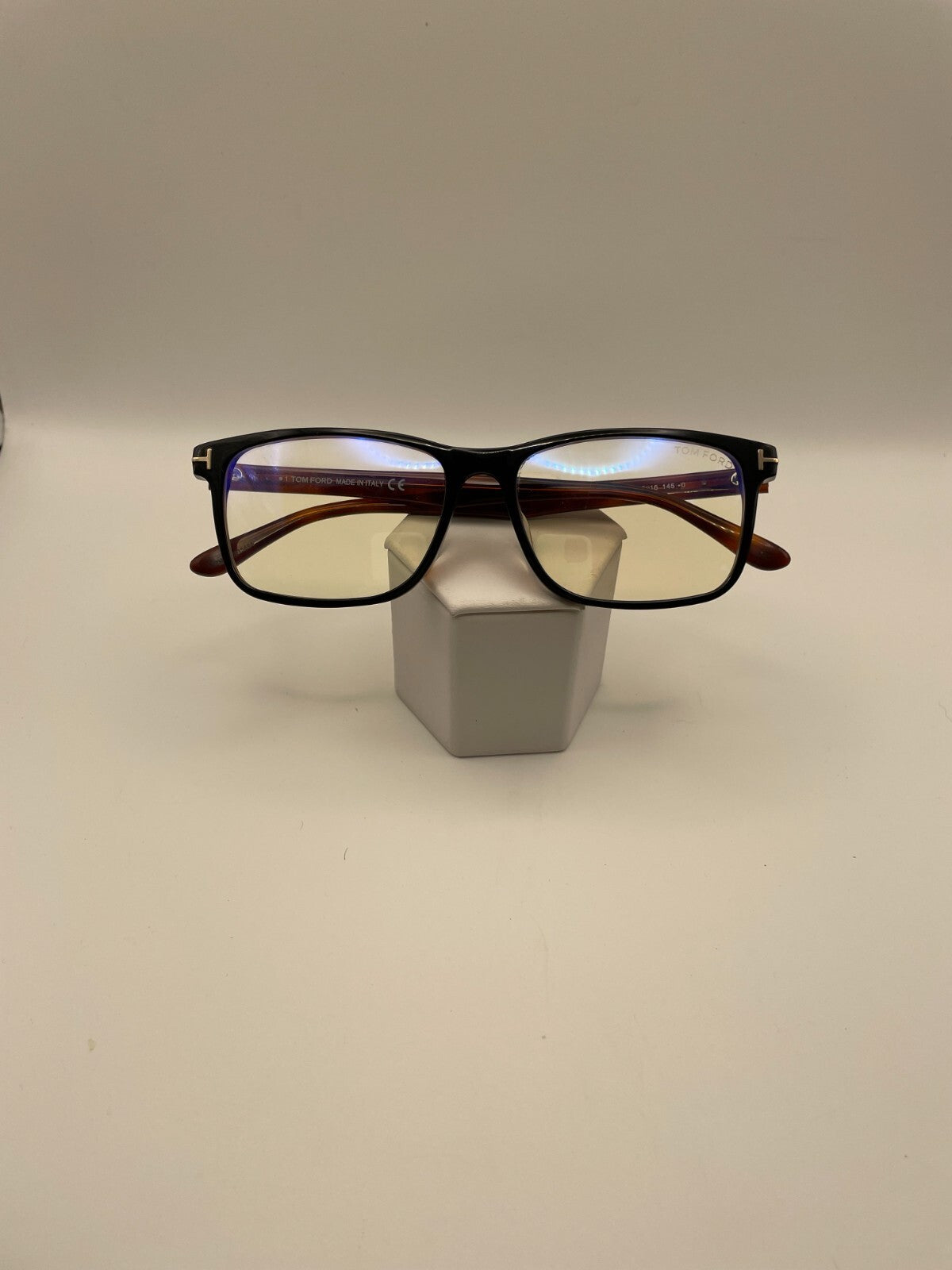 TOM FORD Brand TF5752F-B Model 55 Eye Striped Black Havana NEW
