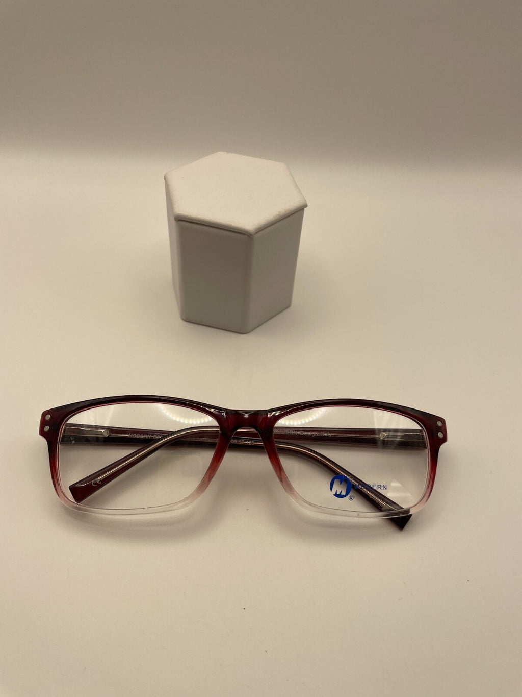 Modern Optical Brand Balance Model 56 Eye Burgundy Fade NEW