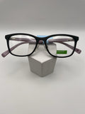 United Colors Of Benetton Brand BEO1005 Model 52 Eye Black /Purple NEW