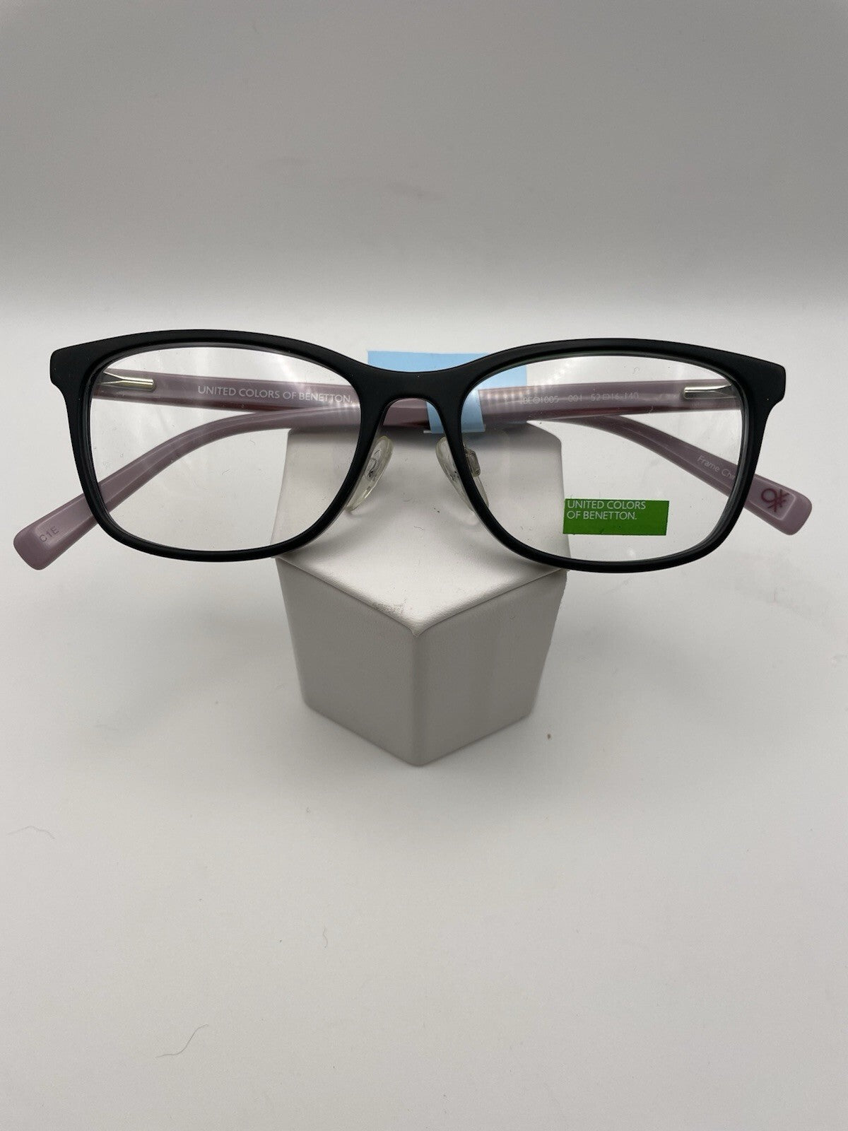 United Colors Of Benetton Brand BEO1005 Model 52 Eye Black /Purple NEW