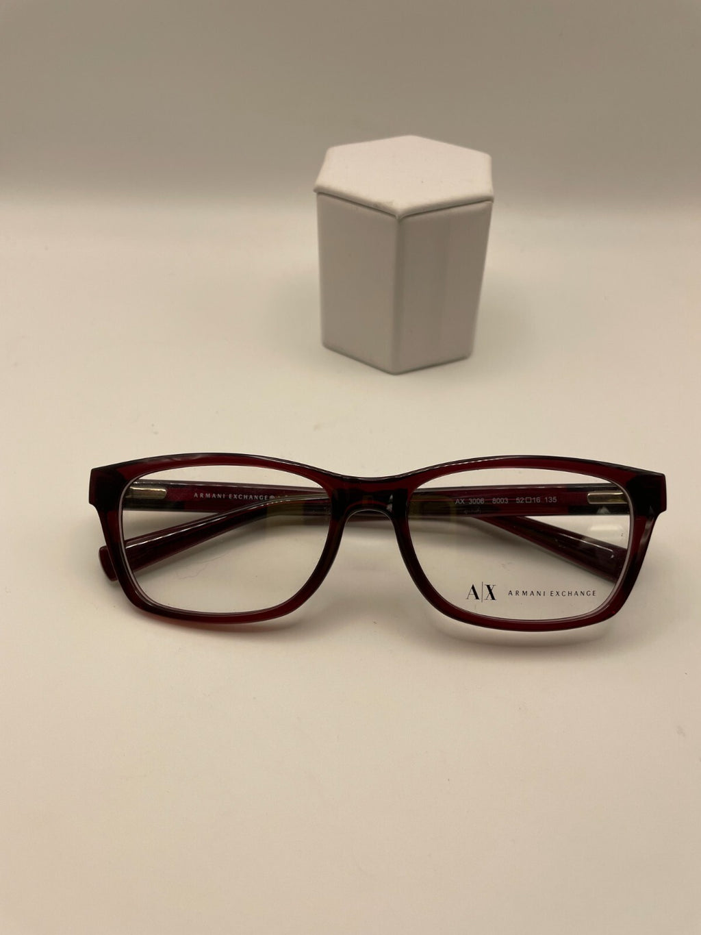 Armani Exchange Brand AX 3006 Model 52 Eye Berry Transparent NEW