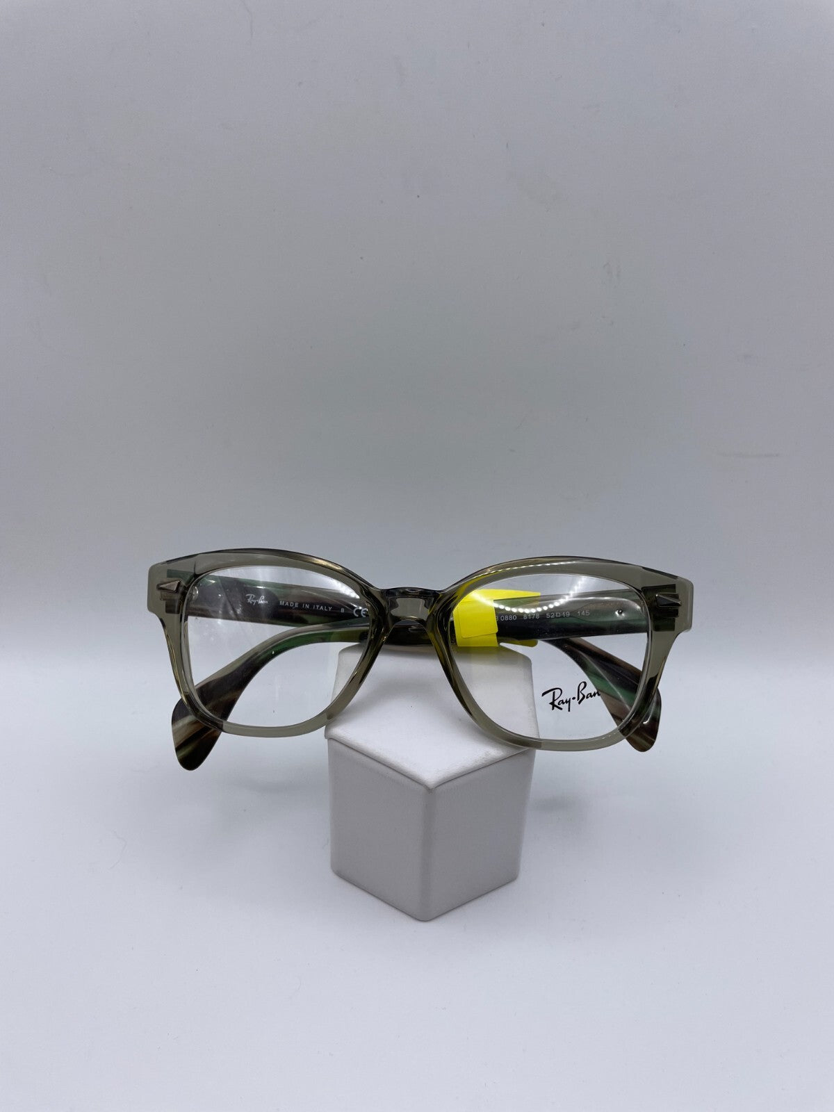 Ray-Ban Brand RB 0880 Model 52 Eye Transparent Green NEW
