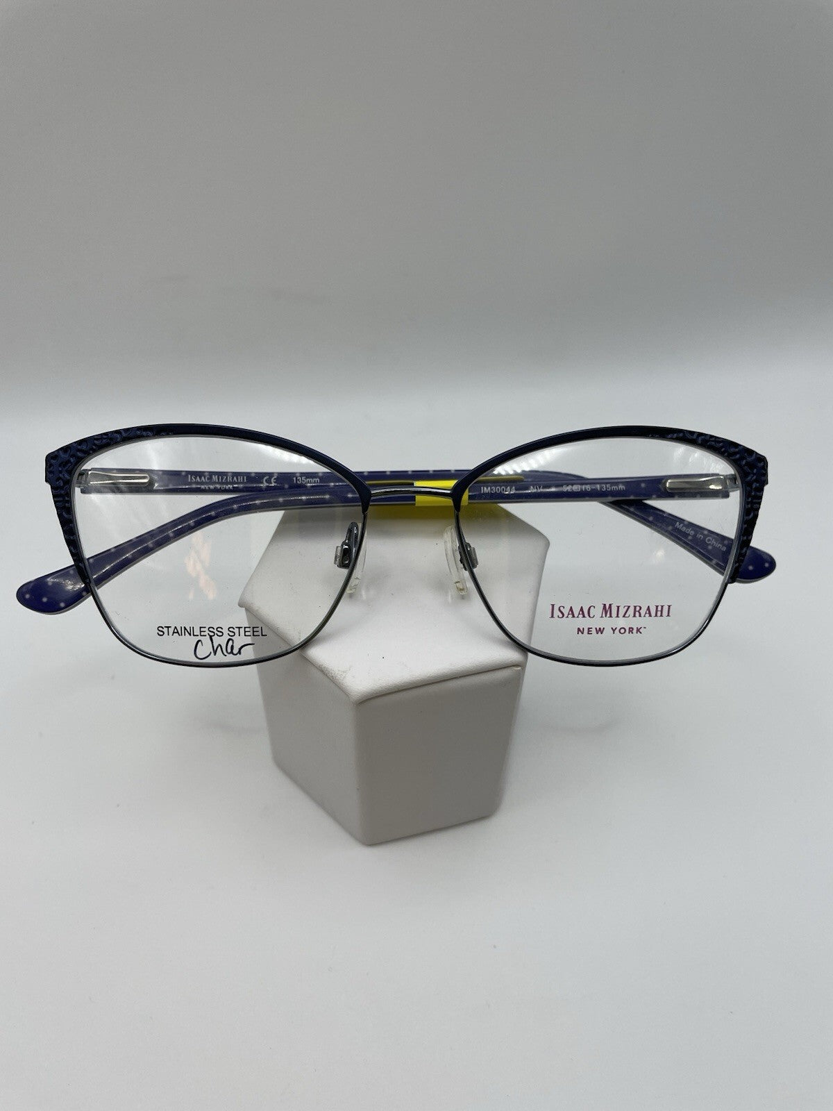 Isaac Mizrahi Brand IM30044 Model 52 Eye Navy NEW