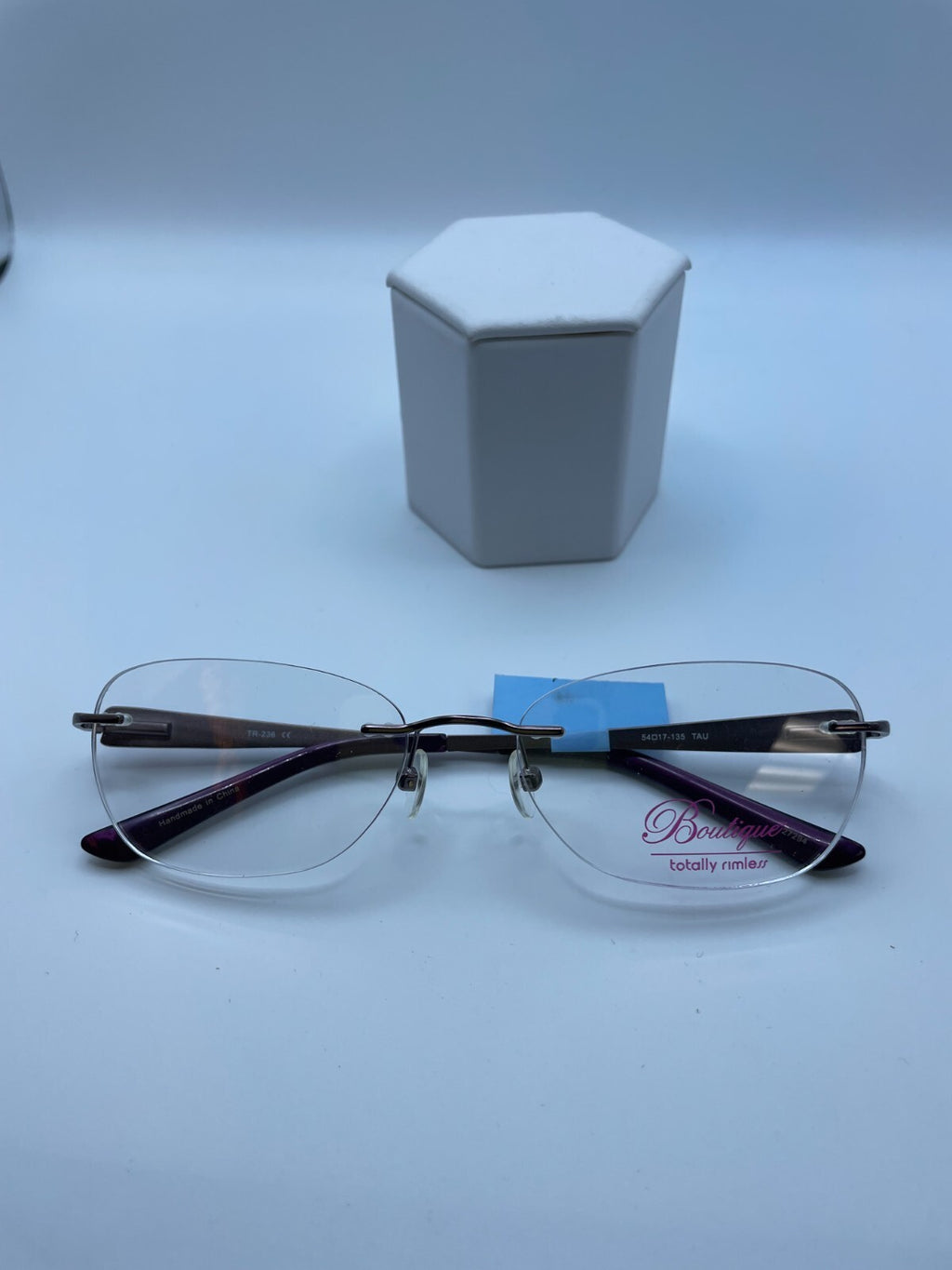 Boutique Totally Rimless Brand TR-236 Model 54 Eye Purple/Pink NEW