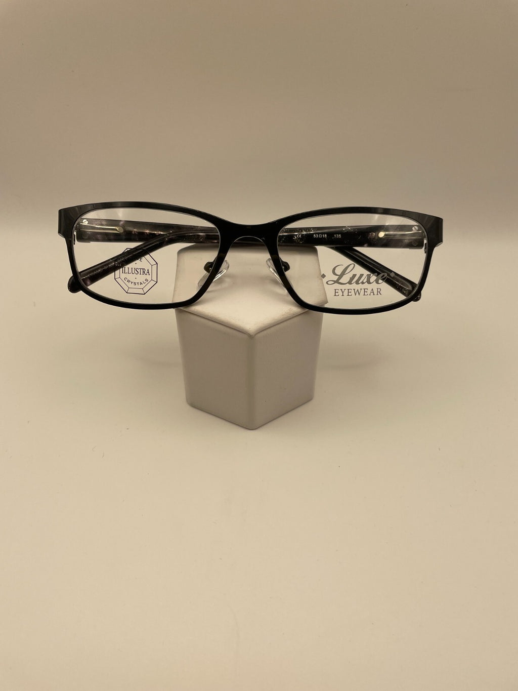 Luxe Eyewear Brand 348 Model 53 Eye Black NEW