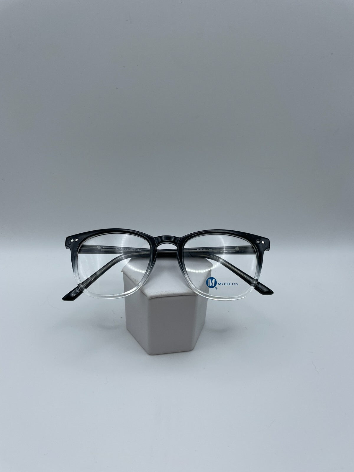 Modern Optical Brand Reputation Model 48 Eye Blk/Crystal Fade NEW