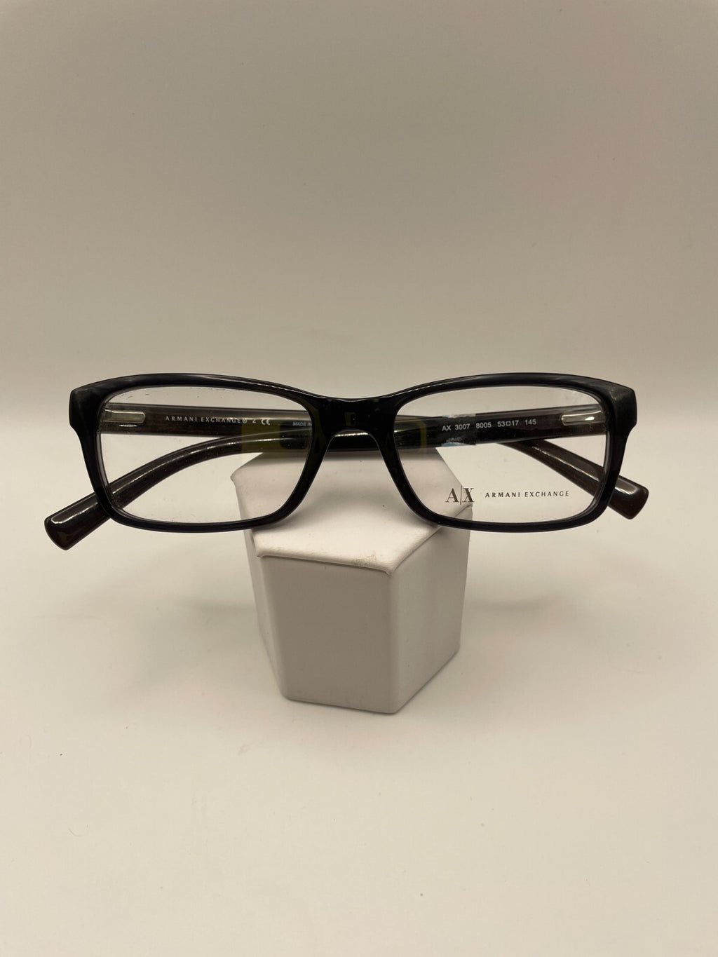 Armani Exchange Brand AX 3007 Model 53 Eye Black NEW