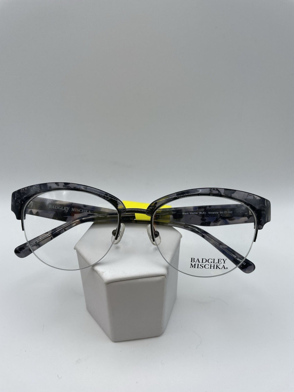 Badgley Mischka Brand Vivianna Model 54 Eye Black Marble NEW