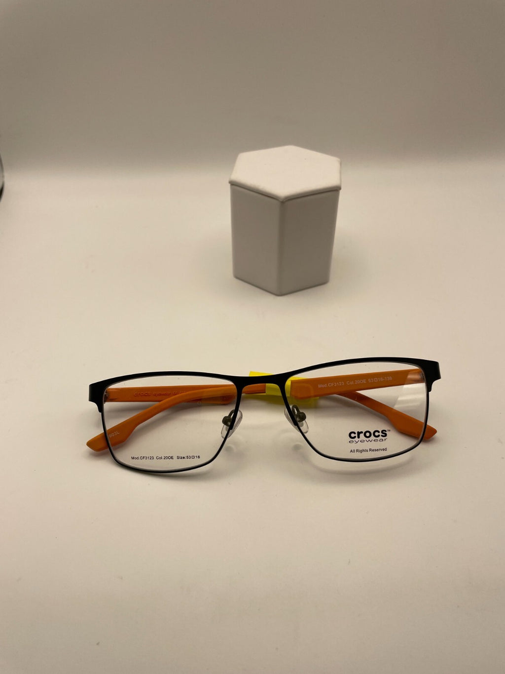 CROCS Eyewear Brand CF3123 Model 53 Eye Black/Orange NEW