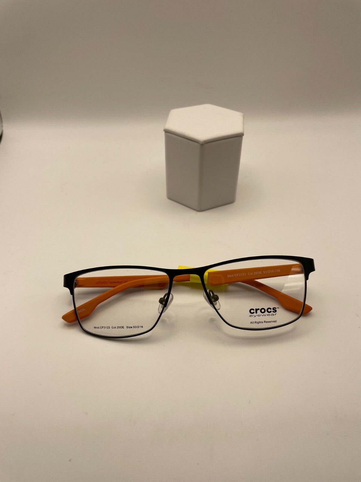 CROCS Eyewear Brand CF3123 Model 53 Eye Black/Orange NEW