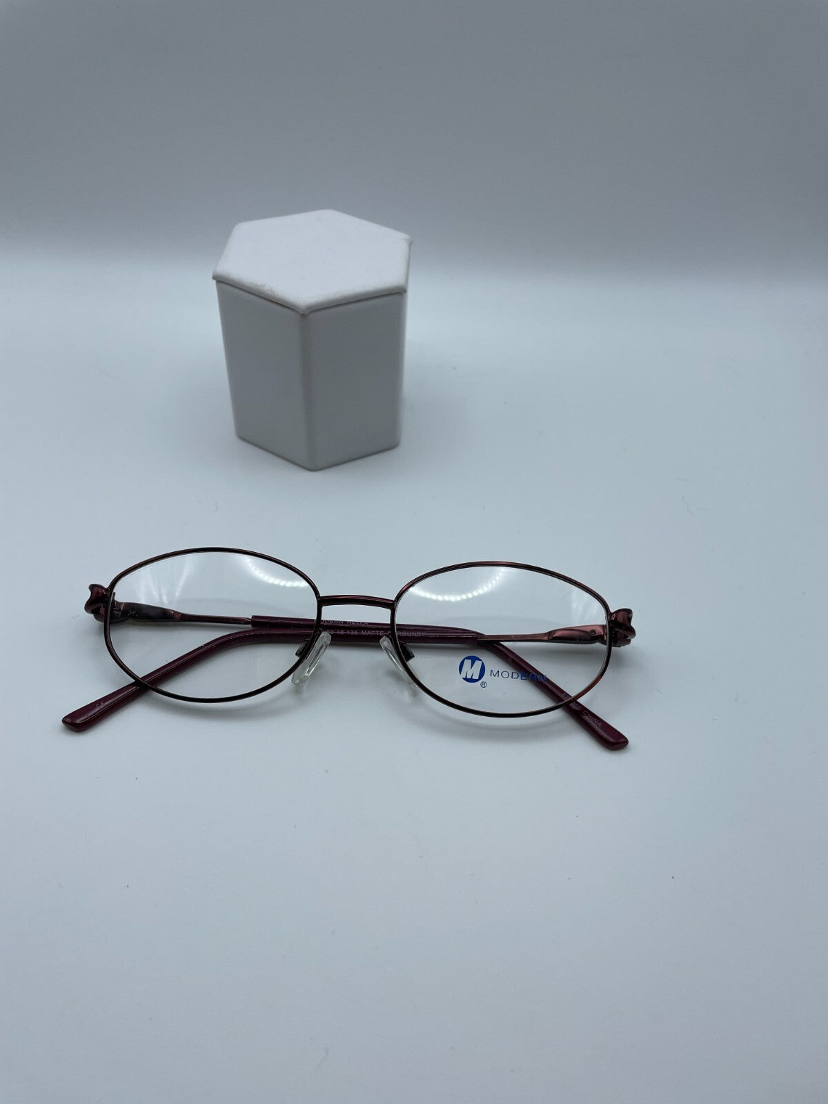 Modern Optical Brand Nella Model 52 Eye Matte Burgundy NEW