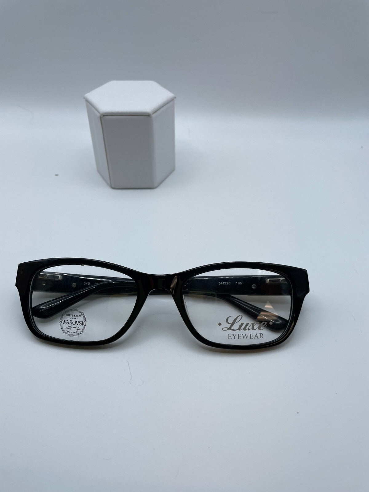 Luxe Eyewear Brand 340 Model 52 Eye Black NEW