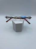 Boutique Totally Rimless Titanium Brand TR-217 Model 52 Eye Brown/Gold NEW