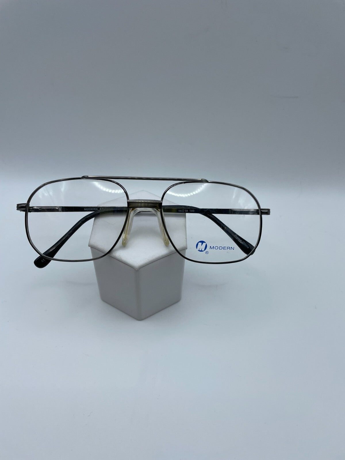 Modern Optical Brand Kevin Model 56 Eye Antique Silver NEW
