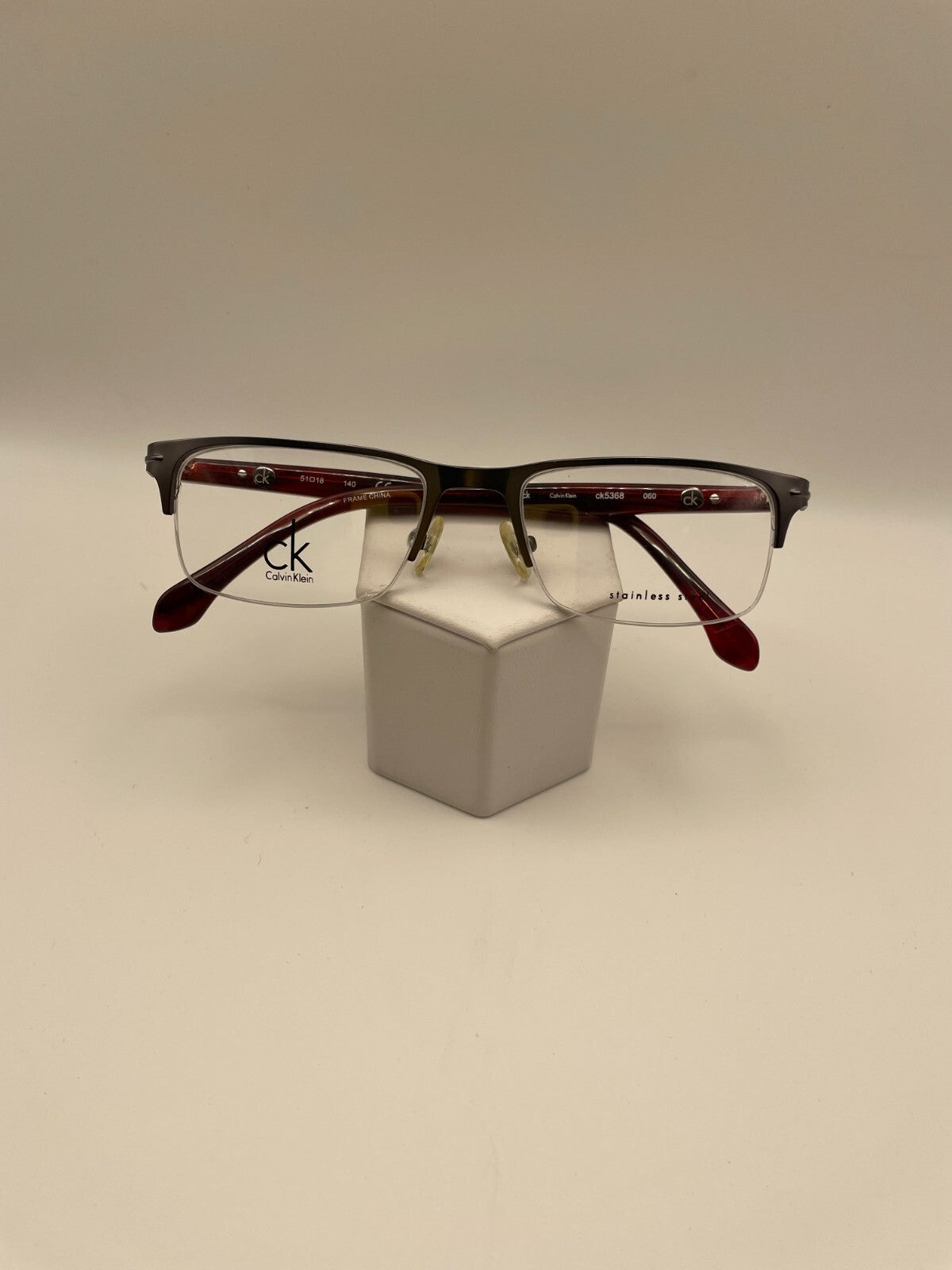 Calvin Klein Brand CK5368 Model 51 Eye Red/Gun NEW